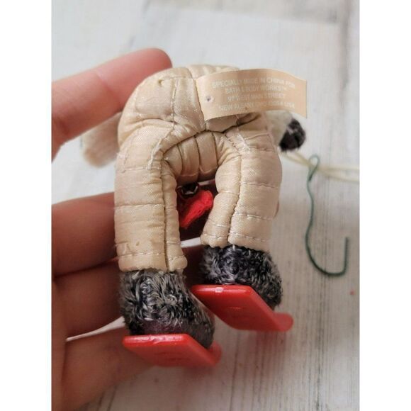 Bath and Body Works ski Bear plush ornament Xmas decor - Picture 4 of 6